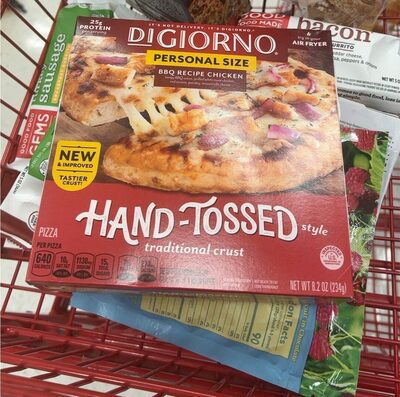 DiGiorno BBQ Recipe Chicken Frozen Personal Pizza on a Hand Tossed Style Traditional Crust