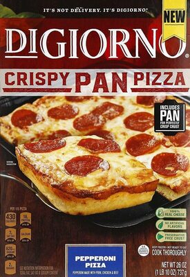 DiGiorno Crispy Pan Pepperoni Frozen Pizza 26oz Box