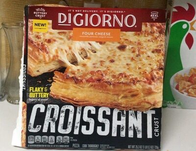 Four Cheese Croissant Crust Pizza, Mozzarella; Parmesan; Asiago; Romano