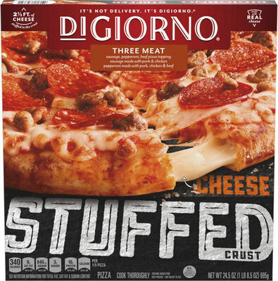 DIGIORNO Frozen Pizza - Three Meat Pizza - Frozen Stuffed Crust Pizza