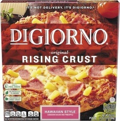 Hawaiian Style Canadian Bacon & Pineapple Original Rising Crust Pizza, Hawaiian Style