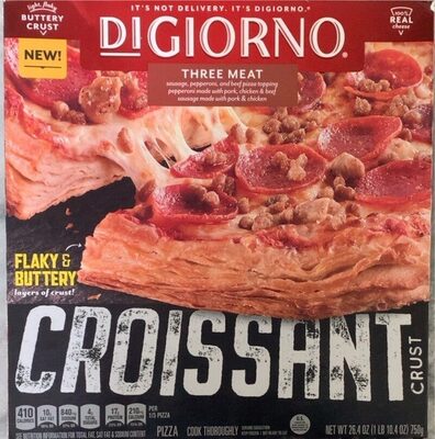 Discontinued DIGIORNO Croissant Crust Three Meat Frozen Pizza 26.4 oz. Box