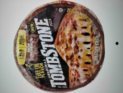 Bacon Cheeseburger Hamburger, Bacon, Cheddar & Mozzarella Cheese Original Pizza, Bacon Cheeseburger