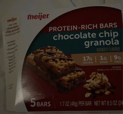 Chocolate Chip Granola Protein-Rich Bars, Chocolate Chip Granola