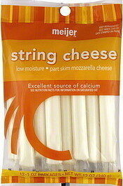 Mozzarella Low-Moisture Part-Skim String Cheese, Mozzarella