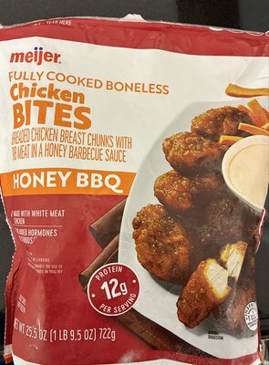 Honey BBQ Seasoned Boneless Chicken Bites, Honey BBQ Seasoned