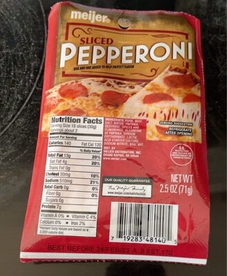 Sliced Pepperoni