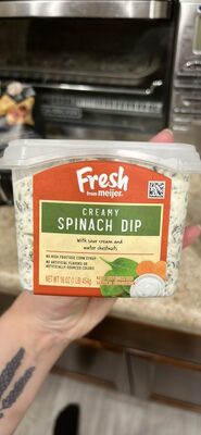 Creamy Spinach Dip With Sour Cream And Water Chestnuts, Creamy