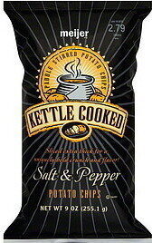 Salt & Pepper Kettle Cooked Potato Chips, Salt & Pepper