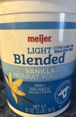 Vanilla Blended Light Nonfat Yogurt, Vanilla