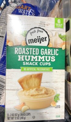 Roasted Garlic Hummus Snack Cups, Roasted Garlic