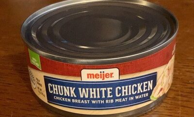 Chunk White Chicken Breast With Rib Meat In Water, Chunk White In Water