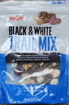 Black & White Milk Chocolate Covered Peanuts & Raisins, Yogurt Flavored Coated Peanuts & Raisins, Raisins, Peanuts Trail Mix, Black & White