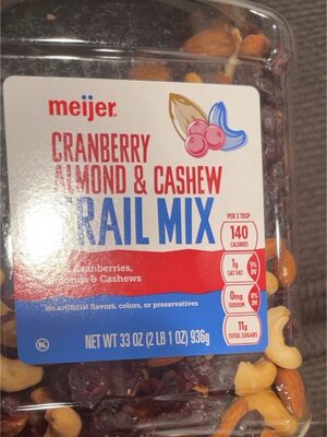 Cranberry Almond & Cashew Trail Mix, Cranberry Almond & Cashew