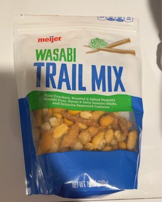 Wasabi Rice Crackers, Roasted & Salted Peanuts, Wasabi Peas, Sweet & Salty Sesame Sticks, And Sriracha Seasoned Cashews Trail Mix, Wasabi