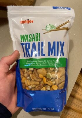 Wasabi Rice Crackers, Roasted & Salted Peanuts, Wasabi Peas, Sweet & Salty Sesame Sticks, And Sriracha Seasoned Cashews Trail Mix, Wasabi