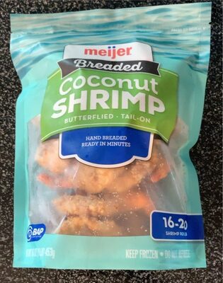 Coconut Breaded Butterflied, Tail-On Shrimp, Coconut Breaded