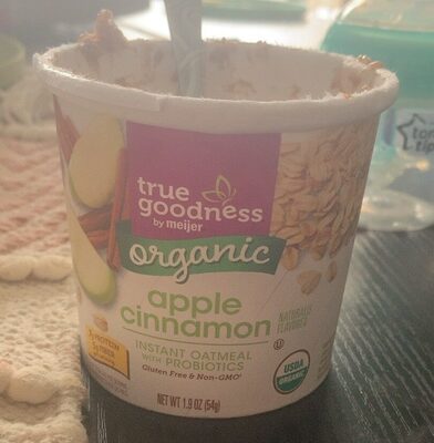 Apple Cinnamon Instant Oatmeal With Probiotics, Apple Cinnamon