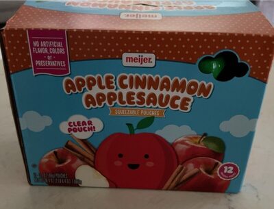 Apple Cinnamon Applesauce Squeezable Pouches, Apple Cinnamon
