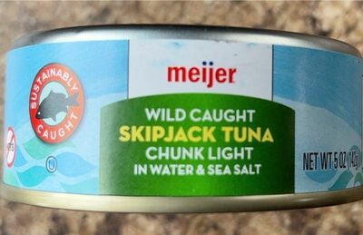 Wild Caught Skipjack Tuna Chunk Light In Water & Sea Salt, Water & Sea Salt