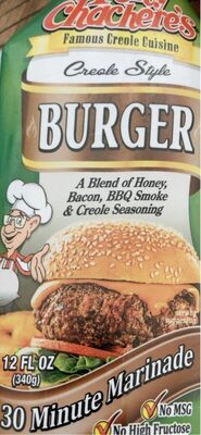 Burger Creole Style A Blend Of Honey, Bacon, BBQ Smoke & Creole Seasoning 30 Minute Marinade, Burger
