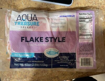 Flake Style Crab Flavored Seafood, Flake Style