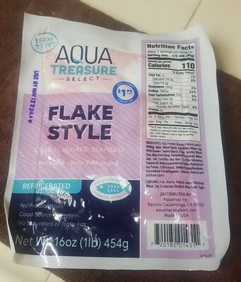 Flake Style Crab Flavored Seafood, Flake Style