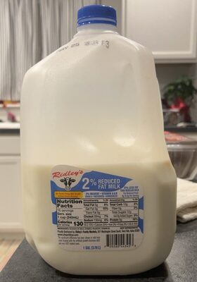 2% Reduced Fat Milk