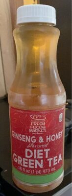 Harris Teeter, Fresh Foods Market, Diet Green Tea With Ginseng & Honey