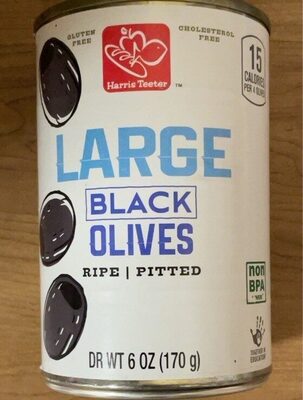 Black Large Ripe Pitted Olives, Black