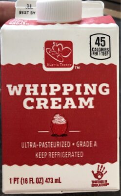 Harris Teeter, Grade A Ultra-Pasteurized Whipping Cream