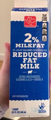 2% Reduced Fat Milk
