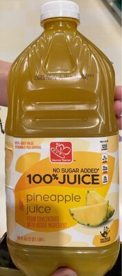 100% Pineapple Juice From Concentrate With Added Ingredient