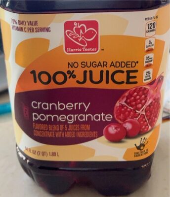 Cranberry Pomegranate Flavored 100% Juice From Concentrate, Cranberry Pomegranate