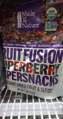 Fruit Fusion Superberry Supersnacks, Organic Dried Fruit & Seeds, Superberry
