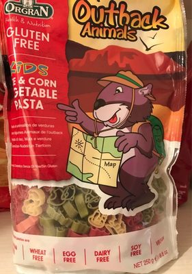 Orgran, Outback Animals Vegetable Pasta Shapes