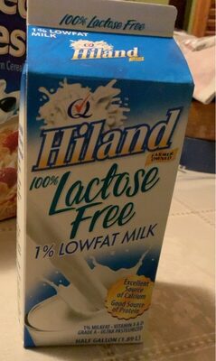 100% Lactose Free 1% Lowfat Milk