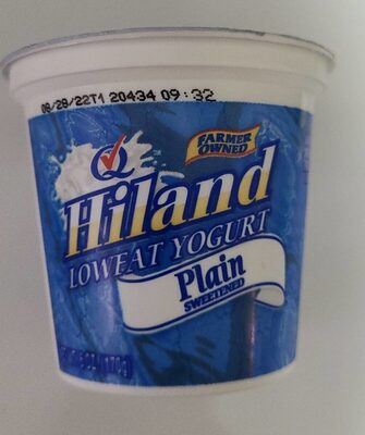 Plain Sweetened 1% Lowfat Yogurt, Plain Sweetened