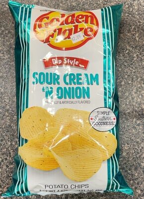 Sour Cream 'N Onion Dip Style Potato Chips, Sour Cream 'N Onion