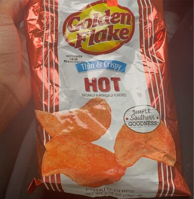 Hot Flavored Thin & Crispy Potato Chips, Hot