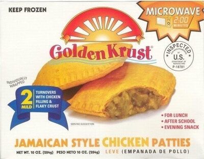 Jamaican Style Chicken Turnover Patties, Chicken