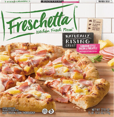 Canadian Style Bacon & Pineapple Pizza, Sweet Pineapple & Canadian Style Bacon