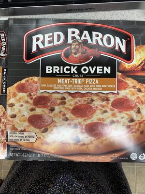 Meat-Trio Ham, Sausage And Pepperoni Brick Oven Crust Pizza, Meat-Trio