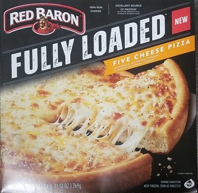 Five Cheese Fully Loaded Mozzarella, Provolone, Cheddar, Parmesan And Asiago Cheeses Pizza, Five Cheese