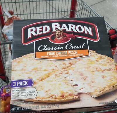 Four Cheese Mozzarella, Cheddar, Provolone & Parmesan Cheeses Classic Crust Pizza, Four Cheese