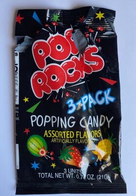 Assorted Flavors Popping Candy, Strawberry, Watermelon, Tropical Punch