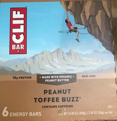 Clif, Energy Bar, Peanut Toffee Buzz, Peanut Toffee Buzz