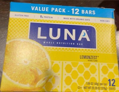 Lemonzest Whole Nutrition Bars, Lemonzest
