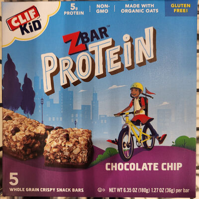 Chocolate Chip Whole Grain Crispy Snack Bars, Chocolate Chip