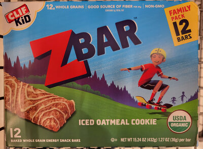 Iced Oatmeal Cookie Baked Whole Grain Energy Snack Bars, Iced Oatmeal Cookie